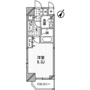 1K 間取り図