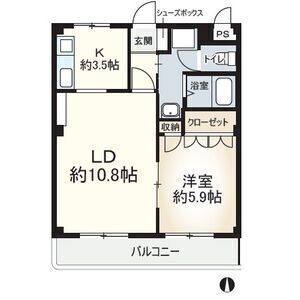 1LDK 間取り図