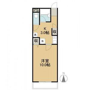 1K 間取り図