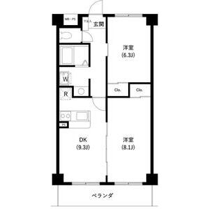 2LDK 間取り図