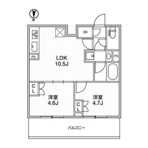 2LDK 間取り図