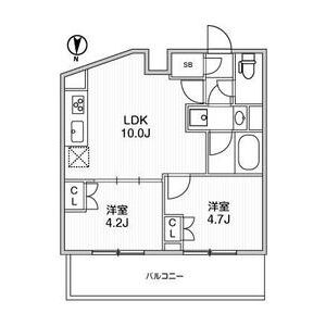 2LDK 間取り図
