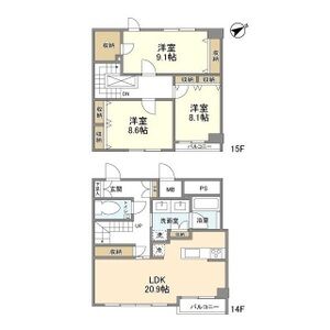 3LDK 間取り図