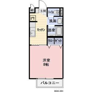 1K 間取り図
