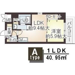 1LDK 間取り図