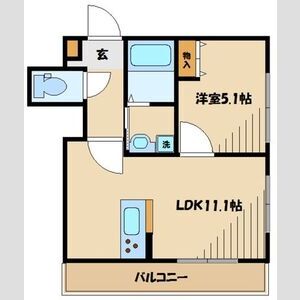 1LDK 間取り図