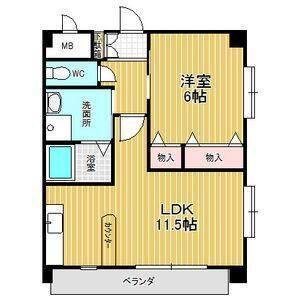 1LDK 間取り図