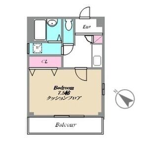 1K 間取り図