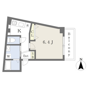 1K 間取り図