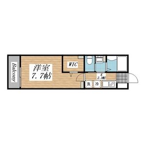 1K 間取り図