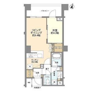 1LDK 間取り図