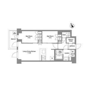 2LDK 間取り図