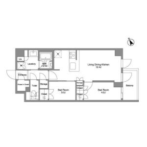 2LDK 間取り図