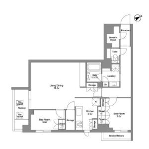 2LDK 間取り図