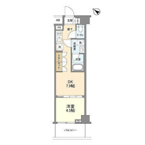 1DK 間取り図