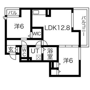 2LDK 間取り図
