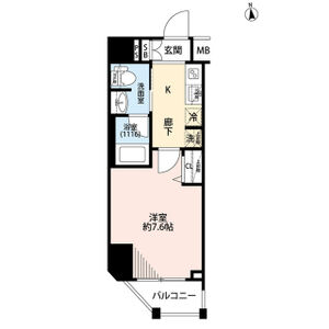 1K 間取り図