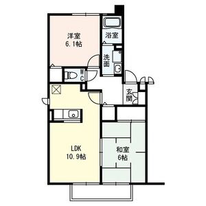 2LDK 間取り図