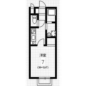 1K 間取り図