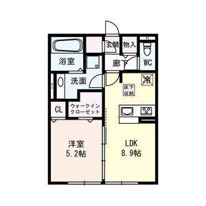 1LDK 間取り図