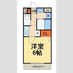 1K 間取り図