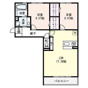 2LDK 間取り図