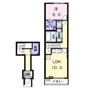 1LDK 間取り図