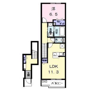 1LDK 間取り図