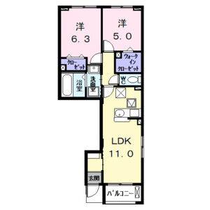 2LDK 間取り図