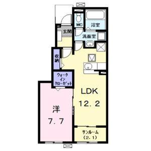 1LDK 間取り図