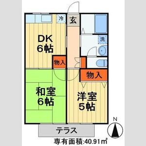2DK 間取り図