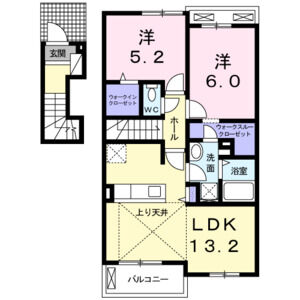 2LDK 間取り図