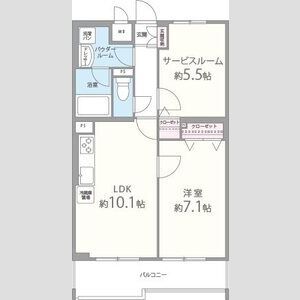 1LDK 間取り図