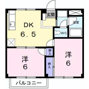 2DK 間取り図