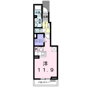 1K 間取り図