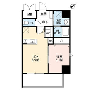 1LDK 間取り図