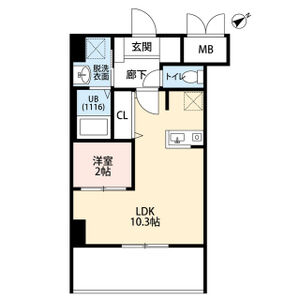 1LDK 間取り図