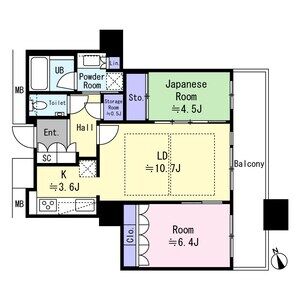 2LDK 間取り図
