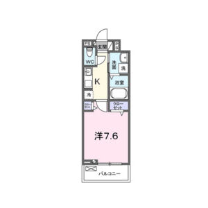 1K 間取り図
