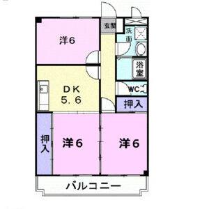 3DK 間取り図