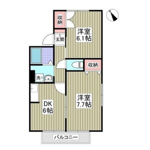 2DK 間取り図