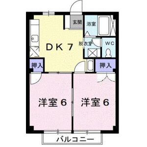 2DK 間取り図
