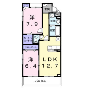2LDK 間取り図