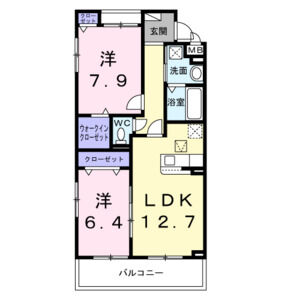 2LDK 間取り図