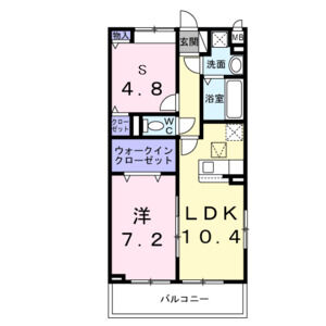 1LDK 間取り図
