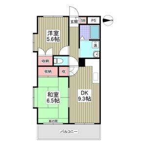 2DK 間取り図