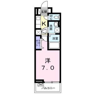 1K 間取り図