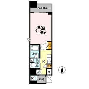 1K 間取り図
