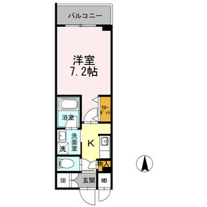 1K 間取り図