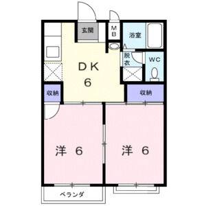 2DK 間取り図